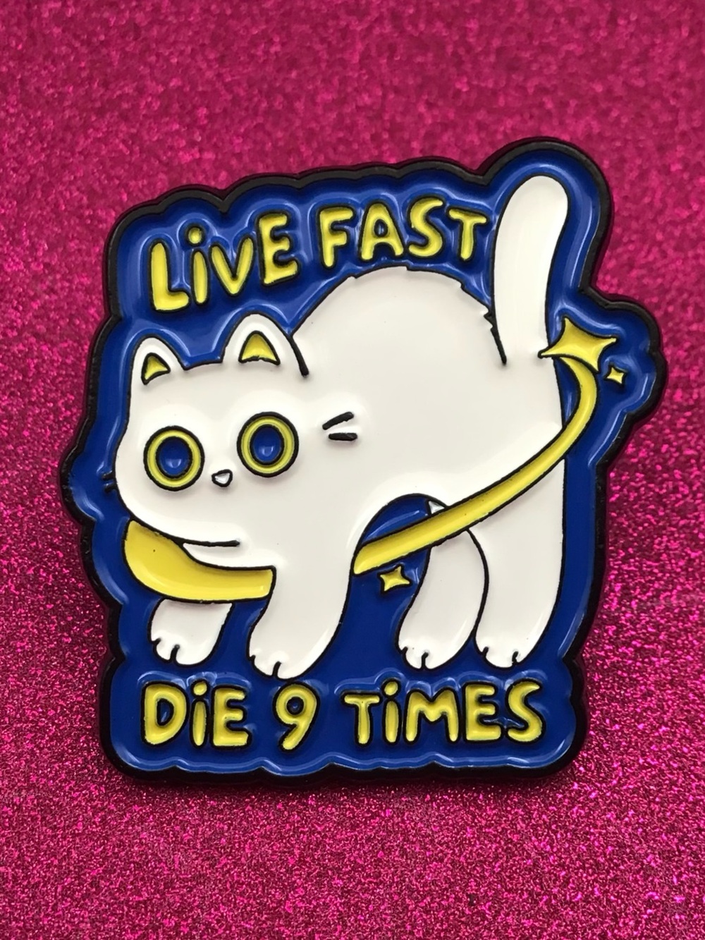 9 Lives Enamel Pin